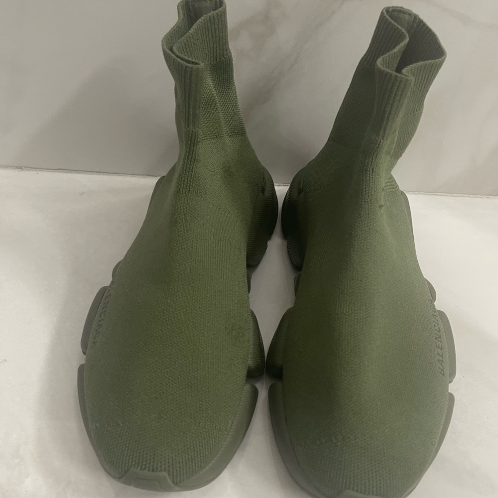 BALENCIAGA - WOMEN'S SPEED KNIT SNEAKERS IN GREEN